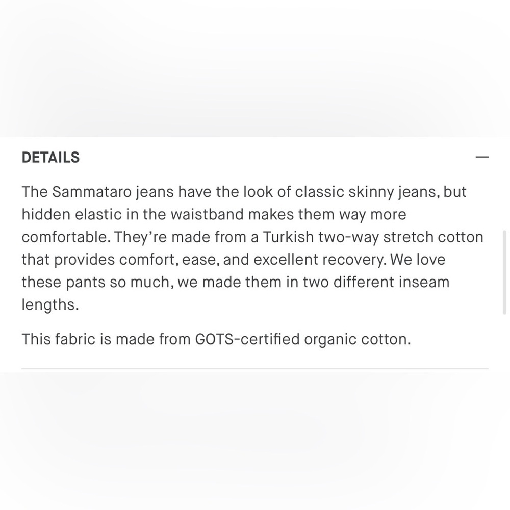 NWT M.M. LAFLEUR “Sammataro 1.0 Jean- Better Than Denim” in color Tusk - Picture 14 of 16